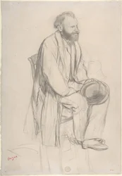 Studie voor een portret van Manet